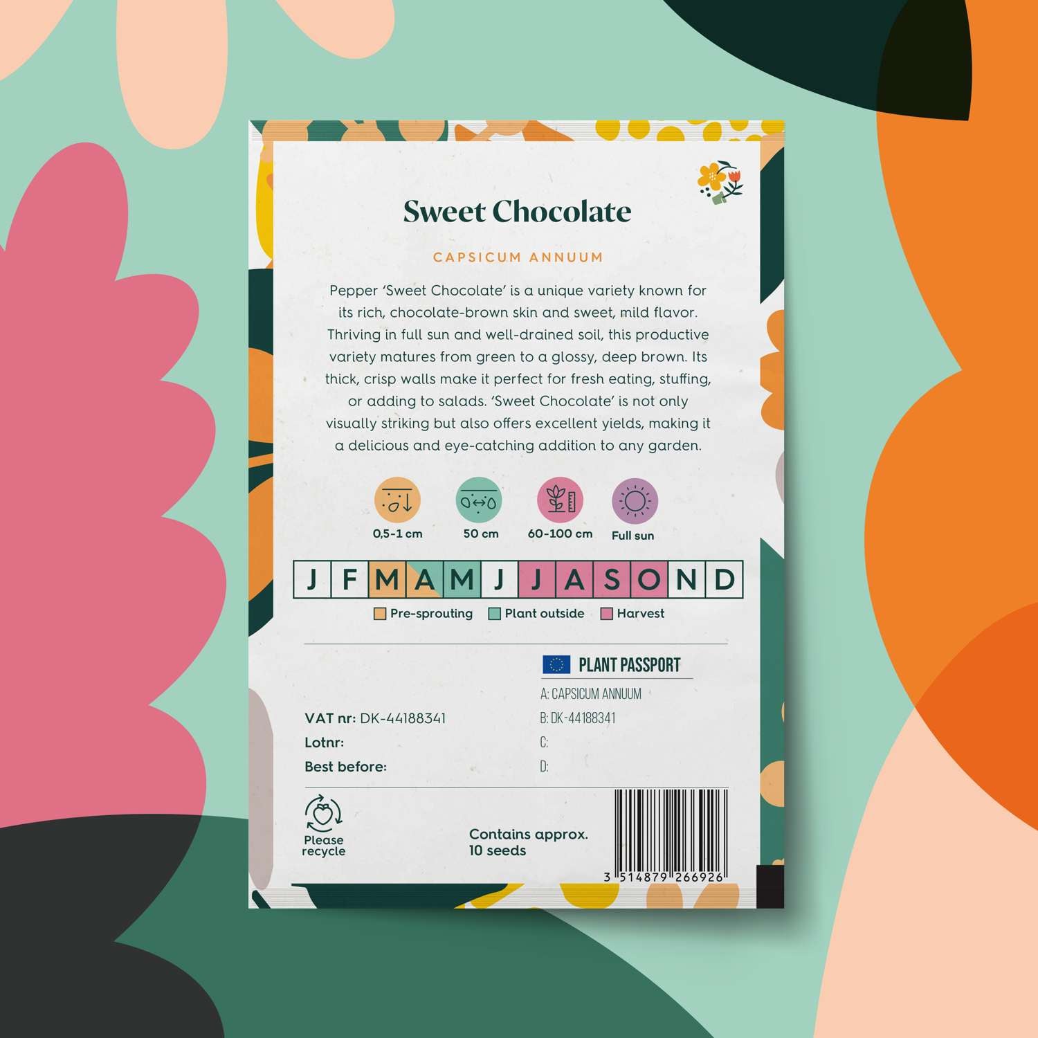 Paprika 'Sweet Chocolate' (Samen)